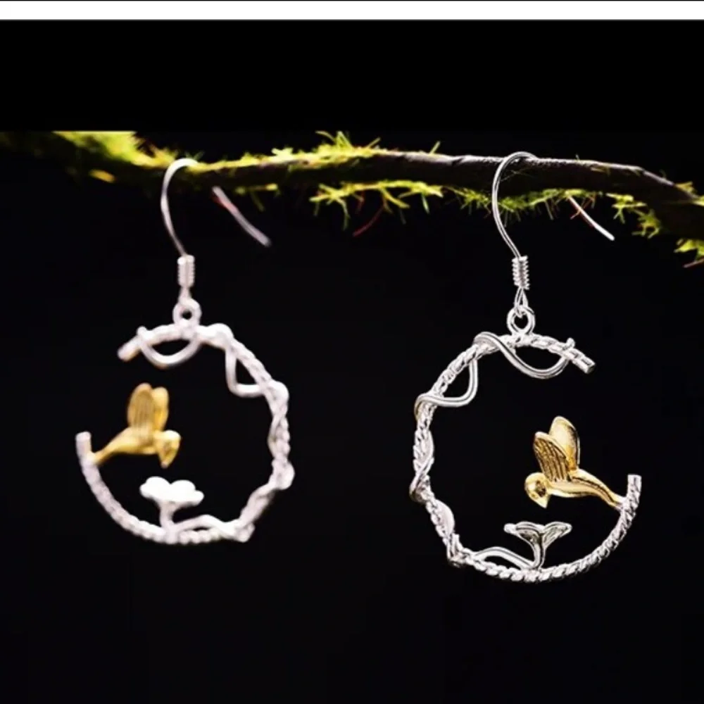 Artisan Handmade 925 Sterling Silver Songbird The Zephany Earrings - Picture 3 of 8